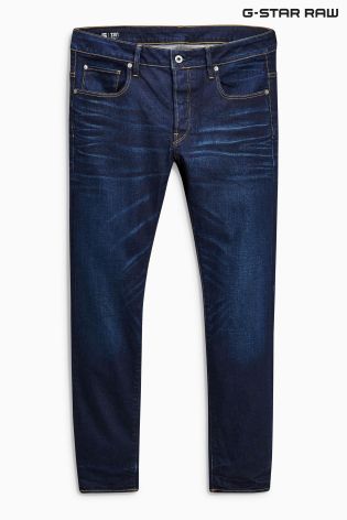 G-Star 3301 Blue Aged Slim Leg Jean